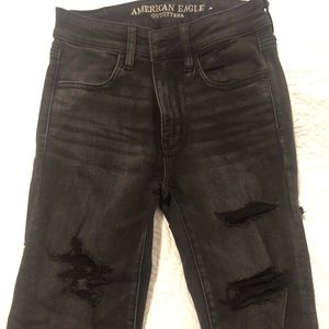 American Eagle Ripped High-Rise Skinny Jeans